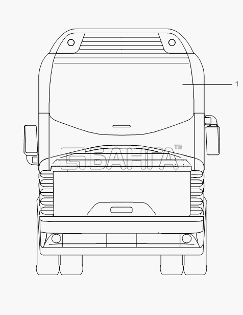 Neoplan N 116 (MAN) E3 (вар.) Схема REAR WINDOW-364 banga.ua