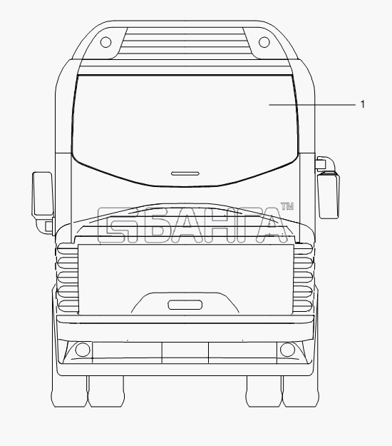 Neoplan N 116 (MAN) E3 (вар.) Схема REAR WINDOW-365 banga.ua