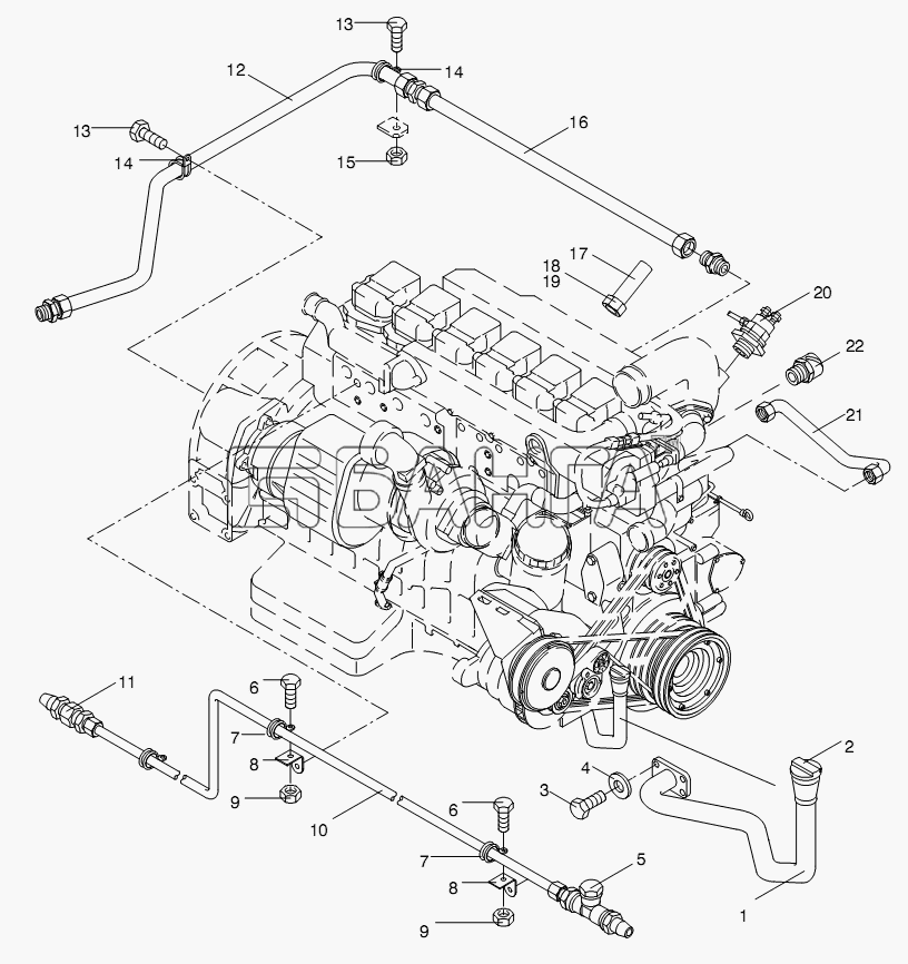 Neoplan N 116 (MAN) E3 (вар.) Схема GENERAL ENGINE PARTS-7 banga.ua