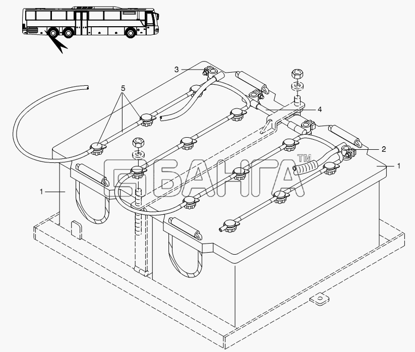 Neoplan N 3318 U E3 Схема BATTERIES-242 banga.ua