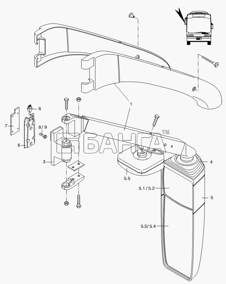Neoplan N 3318 U E3 Схема MIRROR-168 banga.ua