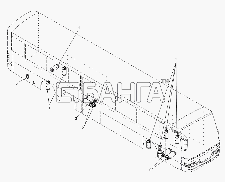 Neoplan N 3318 U E3 Схема PLACEMENT FOR AIR TANK-87 banga.ua