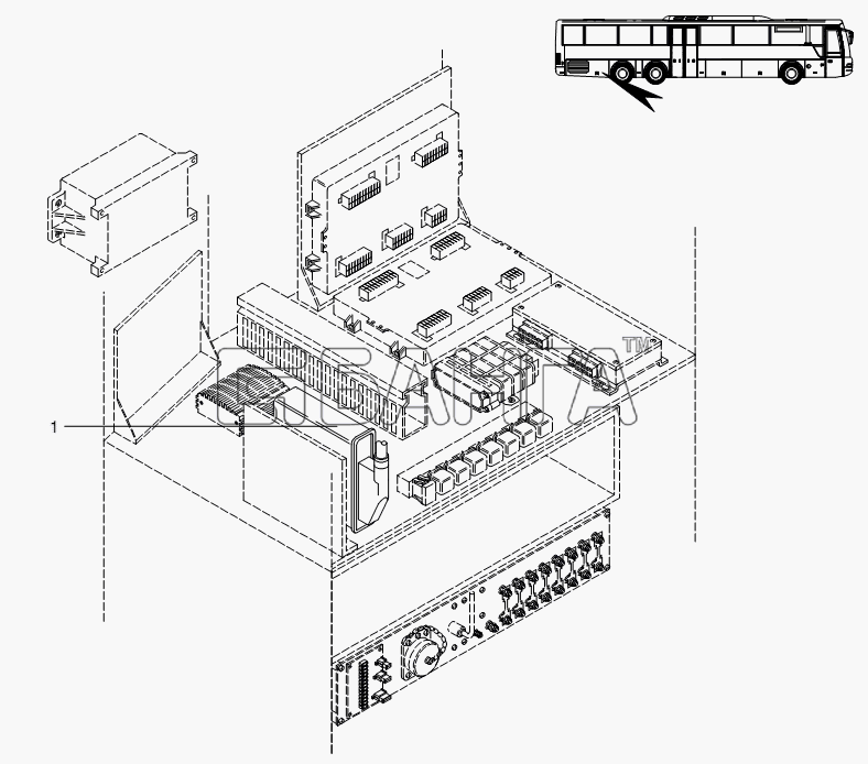 Neoplan N 3318 U E3 Схема CONTROL UNIT-11 banga.ua