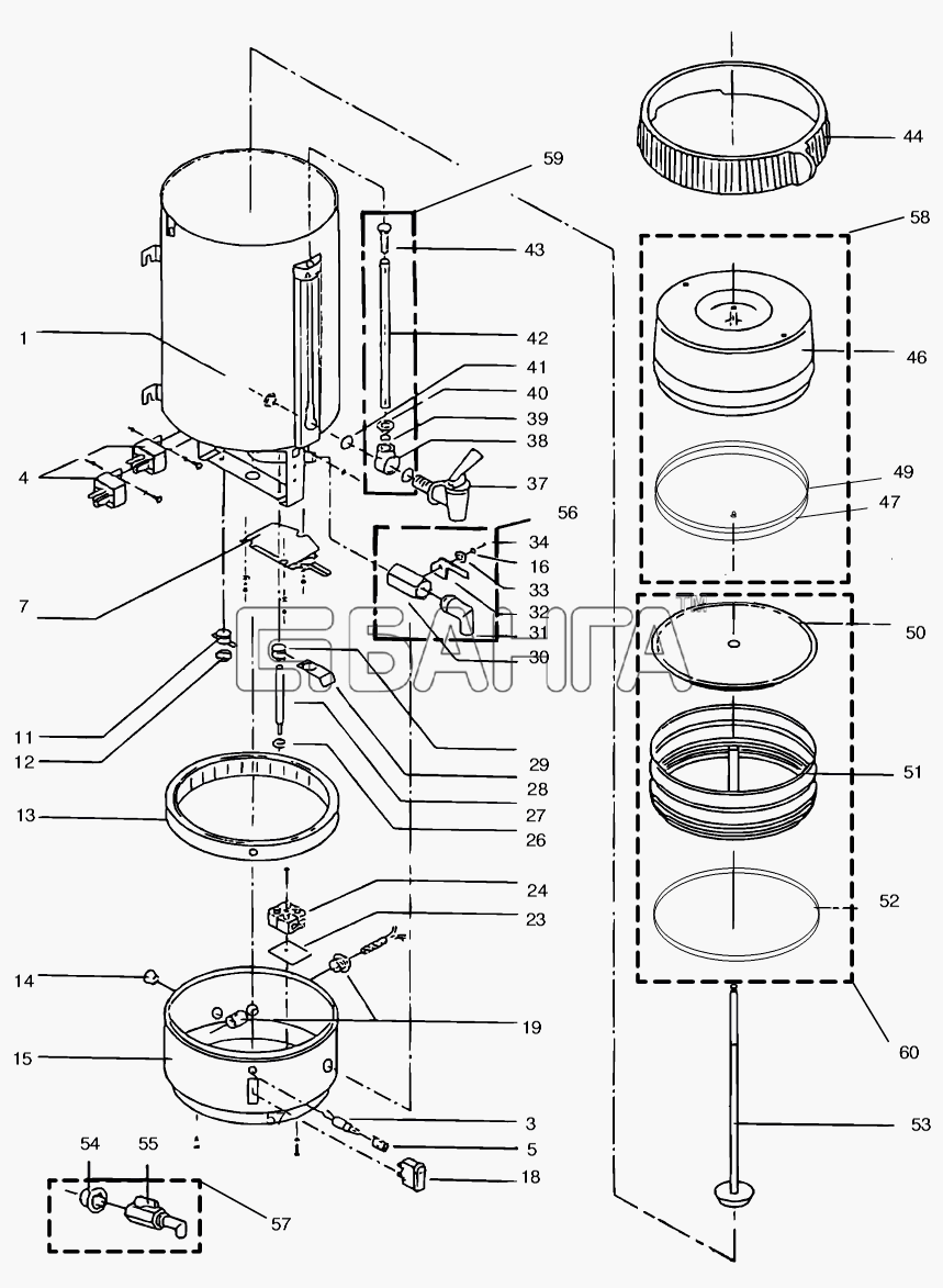 Neoplan N 516 SHD (MAN) E3 Схема COFFEE - MACHINE TM40 SPARE PARTS-252