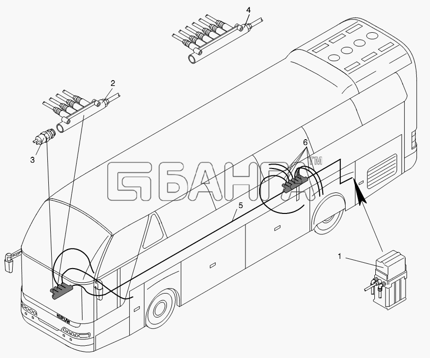 Neoplan N 516 SHD (MAN) E3 Схема CENTRALISED LUBRICATION SYSTEM-264