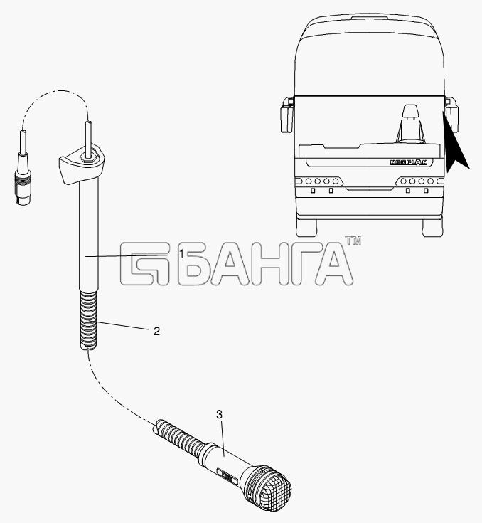 Neoplan N 516 SHD (MAN) E2 Схема MICROPHONE-314 banga.ua