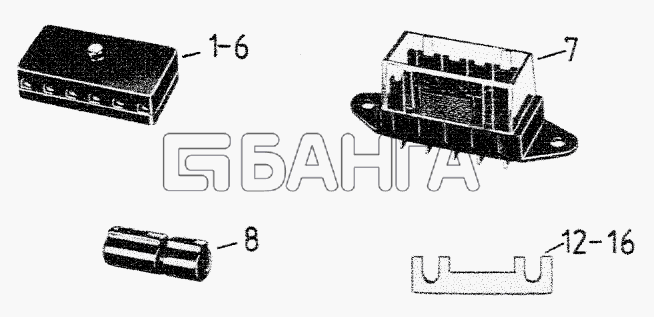 Neoplan N 516 SHD (MB) E2 Схема FUSE BOX AND FUSE WIRE-330 banga.ua
