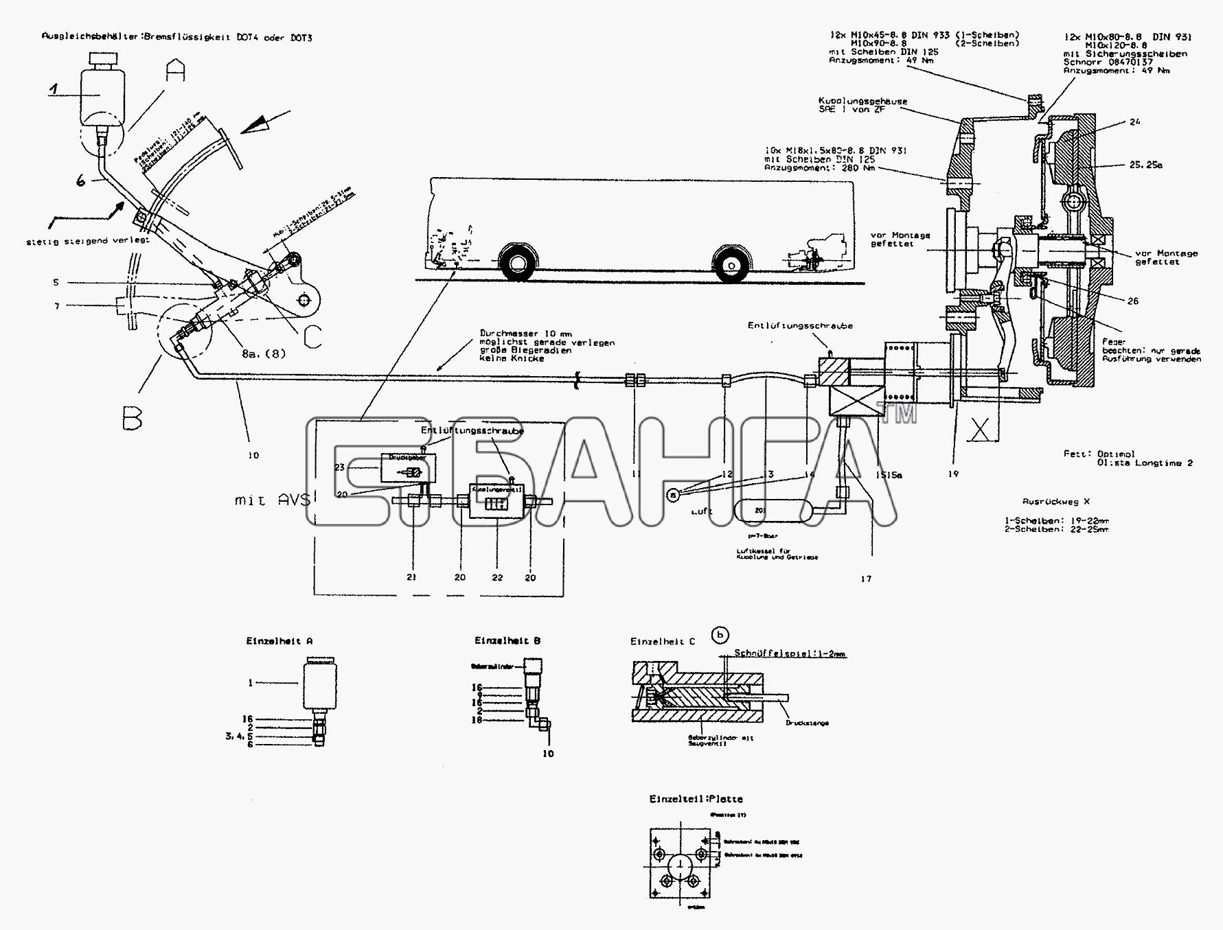 Neoplan N 516 SHD (MB) E2 Схема ASSEMBLY CLUTCH-237 banga.ua