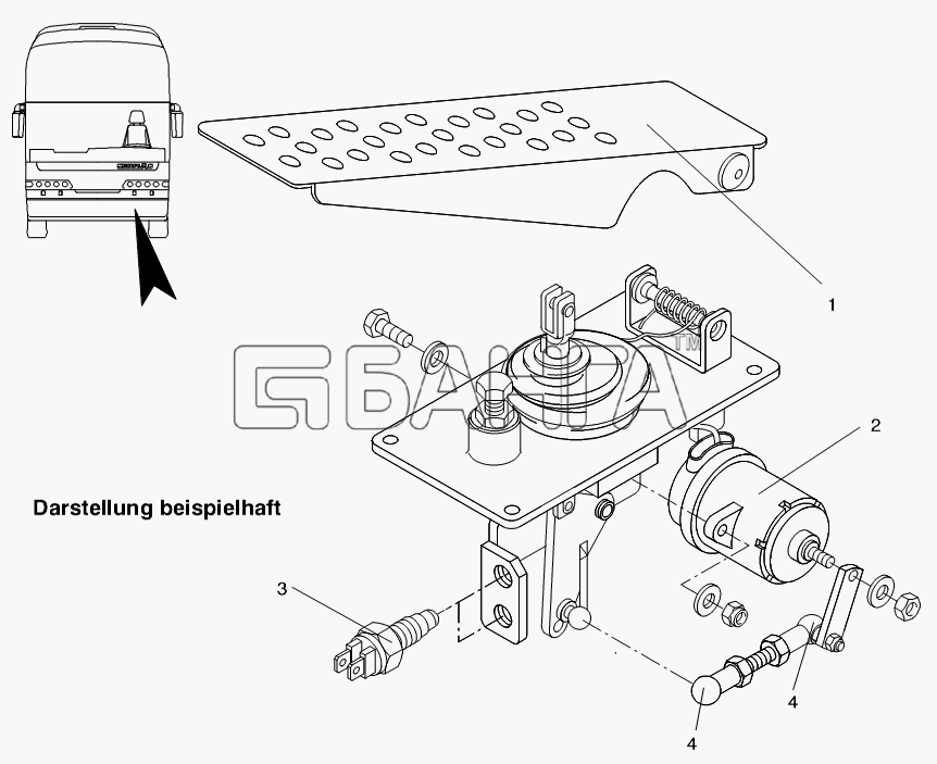 Neoplan N 516 SHD (MB DC) E2 Схема ACCELERATOR PEDAL-16 banga.ua