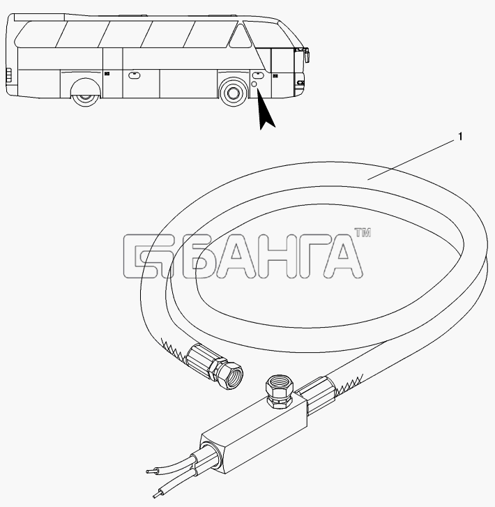 Neoplan N 516 SHD (MB DC) E2 Схема DIESEL FUEL LINE HEATER-21 banga.ua
