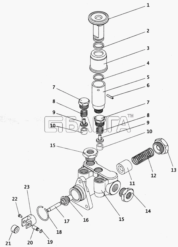 ПАЗ ПАЗ-4230 Схема Топливный насос низкого давления-57 banga.ua