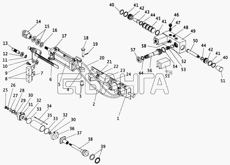 ПАЗ ПАЗ-4230 Схема Механизм открывания двухстворчатой banga.ua