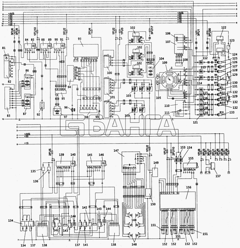 ПАЗ ПАЗ-4230 Схема Электрооборудование автобуса-112 banga.ua