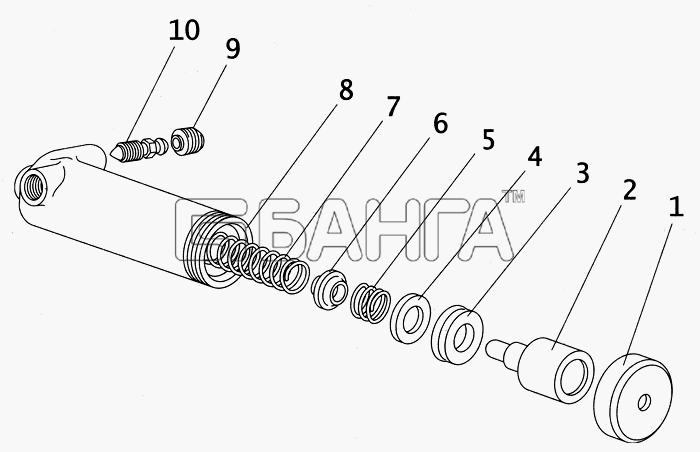 ПАЗ ПАЗ-4234 Схема Рабочий цилиндр сцепления-77 banga.ua