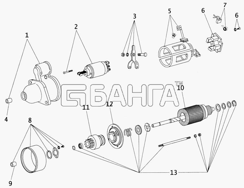 ПАЗ ПАЗ-4234 Схема Стартер-121 banga.ua