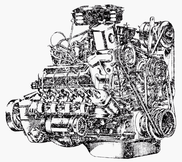 ПАЗ ПАЗ-672М Схема Общий вид двигателя-43 banga.ua