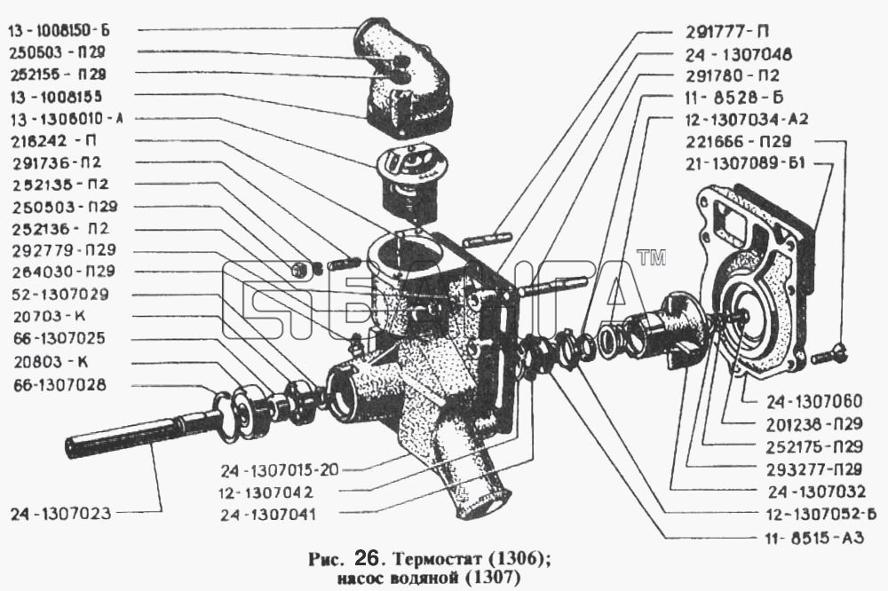 РАФ РАФ 2203 Схема Термостат насос водяной-81 banga.ua