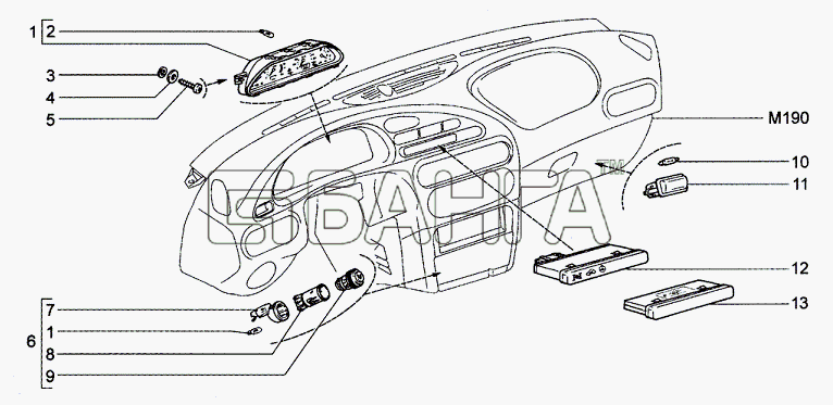 Chevrolet Chevrolet Niva 1.7 Схема Приборы и подсветка-236 banga.ua