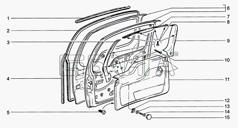 Chevrolet Chevrolet Niva 1.7 Схема Дверь задка-44 banga.ua