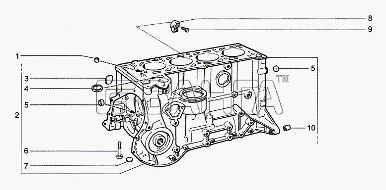 Chevrolet Chevrolet Niva 1.7 Схема Блок цилиндров-86 banga.ua