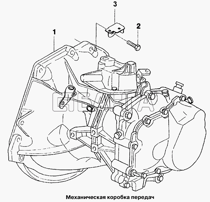 Daewoo Lanos Схема Механическая коробка передач-90 banga.ua