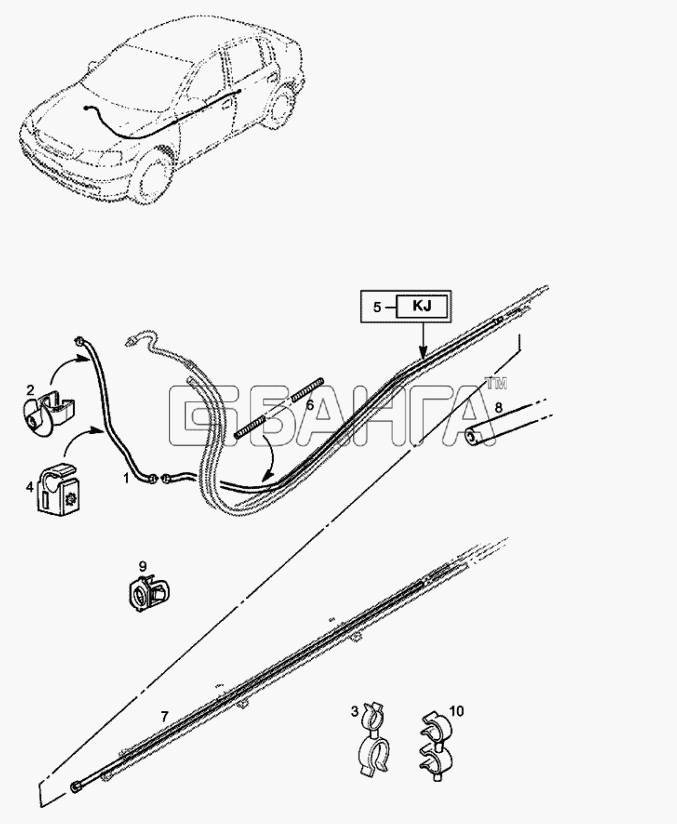 Chevrolet Chevrolet Viva Схема Трубки для паров топлива и арматура-27