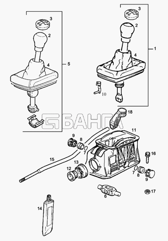 Chevrolet Chevrolet Viva Схема Рычаг переключения передач-69 banga.ua