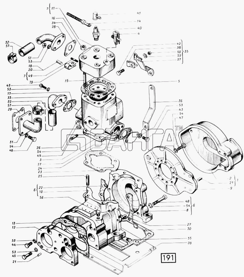 СМД 21...-24 (1998 г. Москва) Схема Двигатель пусковой П-10УД СМД-21