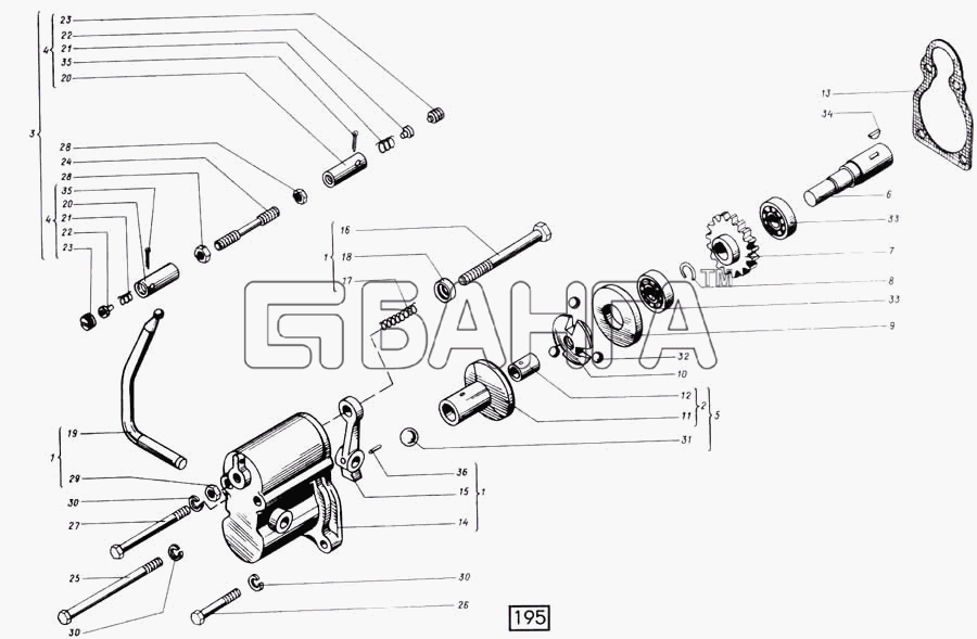 СМД 14...-20 (1998 г. Москва) Схема Регулятор пускового двигателя