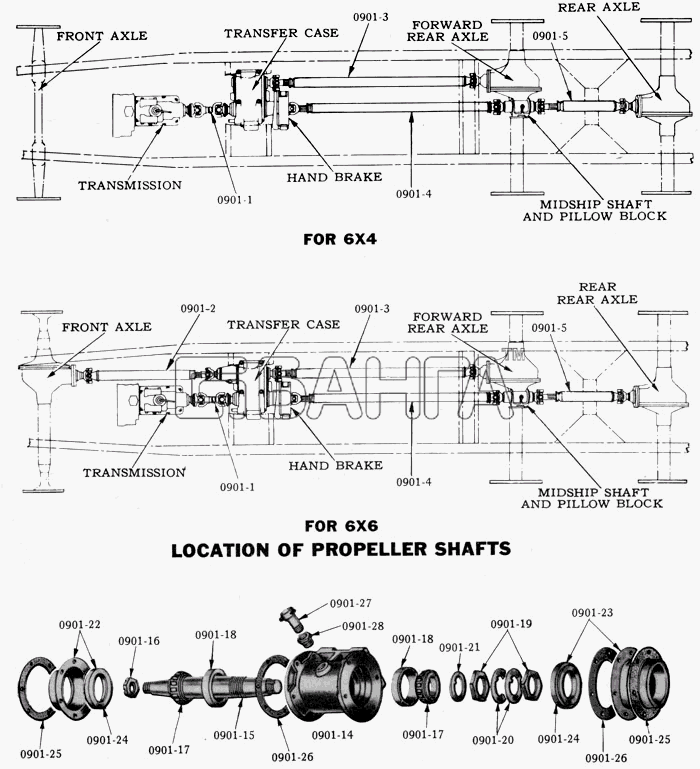 Studebaker Studebaker US6x6 Схема Передача карданная в сборе Propeller
