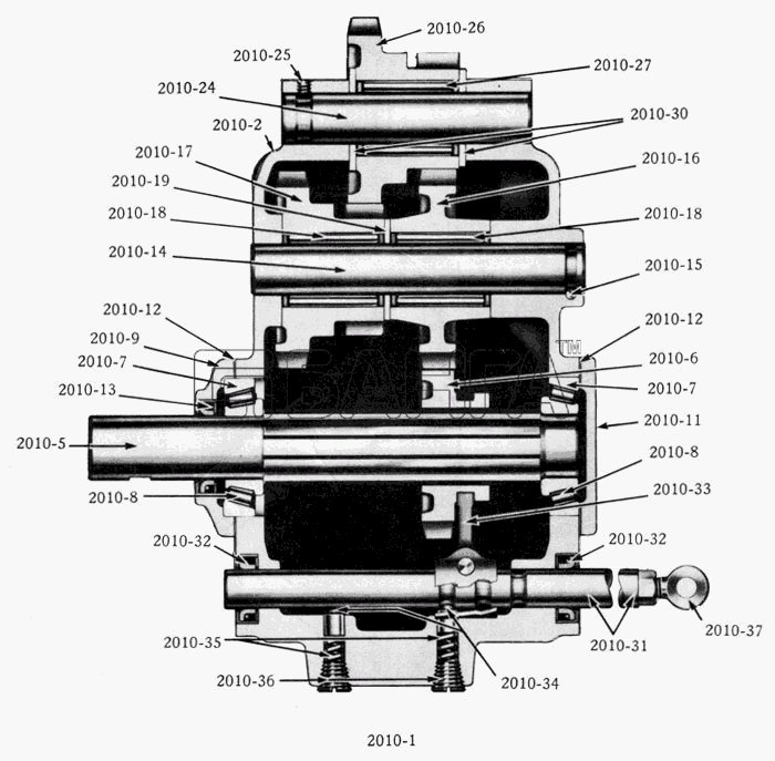 Studebaker Studebaker US6x6 Схема Коробка отбора мощности (Detroit