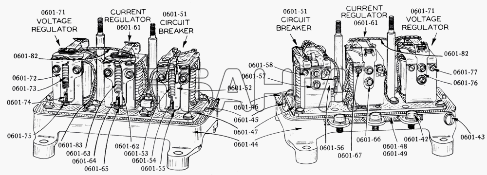 Studebaker Studebaker US6x6 Схема Регулятор напряжения Voltage