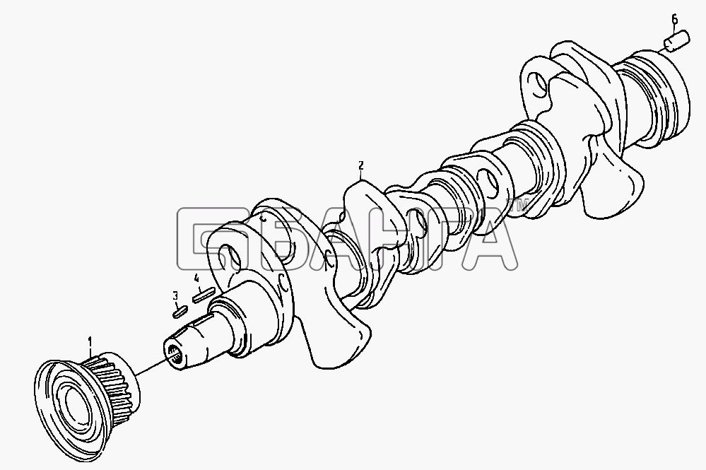 HSW SW-680 Схема Вал коленчатый компл.-7 banga.ua