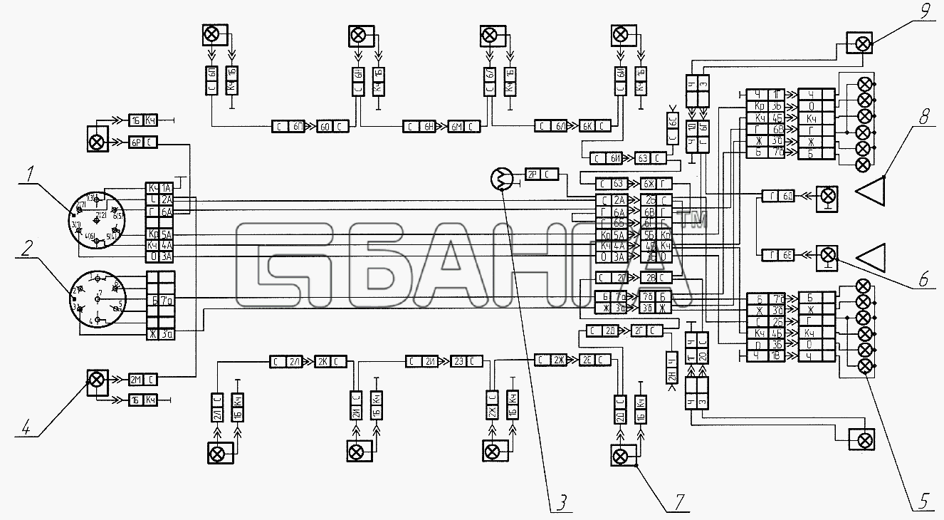 СЗАП СЗАП-9327 (2005) Схема Электрооборудование-25 banga.ua