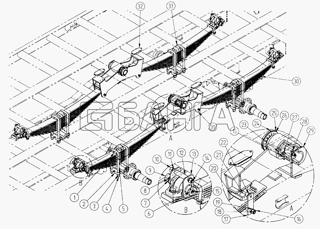 СЗАП СЗАП-93271 (2005) Схема Подвеска-17 banga.ua