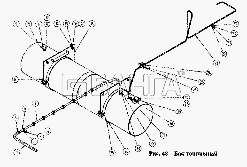 СЗАП СЗАП-9328 Схема Бак топливный-7 banga.ua