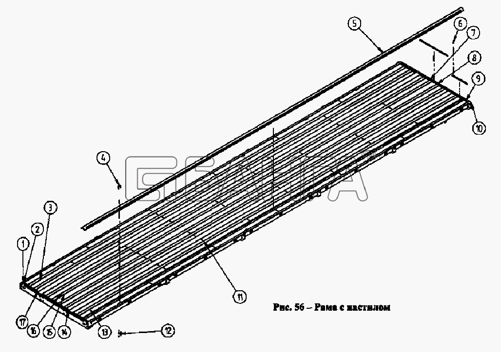 СЗАП СЗАП-9328 Схема Рама с настилом-17 banga.ua