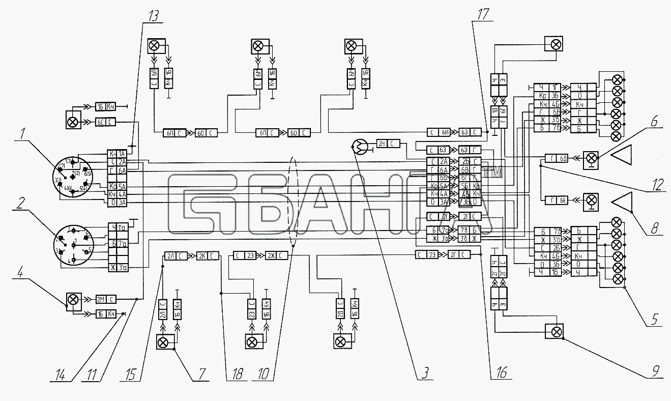 СЗАП СЗАП-9340 Схема Корзина крепления запасного колеса-22 banga.ua