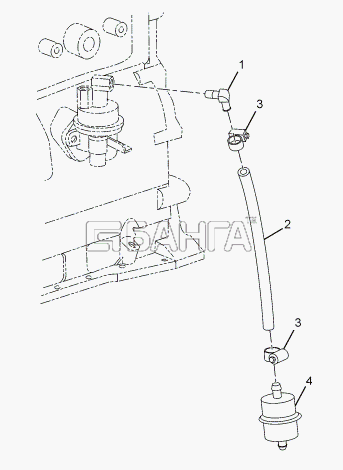 Tata LPT 1618 TC 52 Схема ACCESSORIES FUEL-61 banga.ua