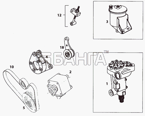 Tata Telcoline-207 Схема POWER STEERING DRIVE (NON A C)-35 banga.ua