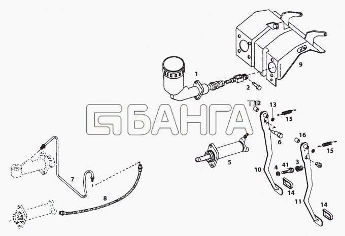 Tata Telcoline-207 Схема CLUTCH CONTROLS-48 banga.ua