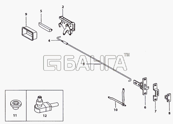 Tata Telcoline-207 Схема TAIL GATE LOCKING SYSTEM-119 banga.ua