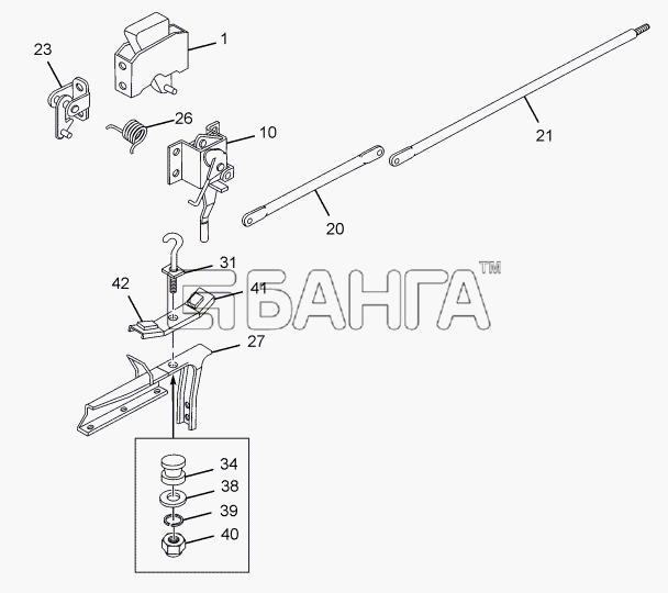 Tata LPT 613 LHD EURO II Схема CAB MOUNTING (REAR)-112 banga.ua