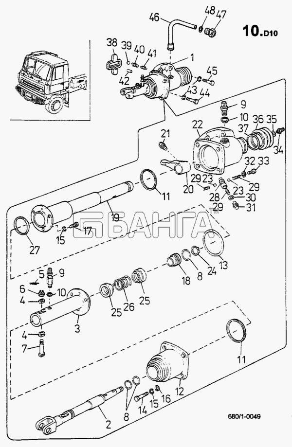 ТАТРА 815-2 EURO II Схема Усилитель механизма переключения передач