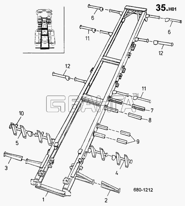 ТАТРА 815-2 EURO II Схема Рама (680)-641 banga.ua