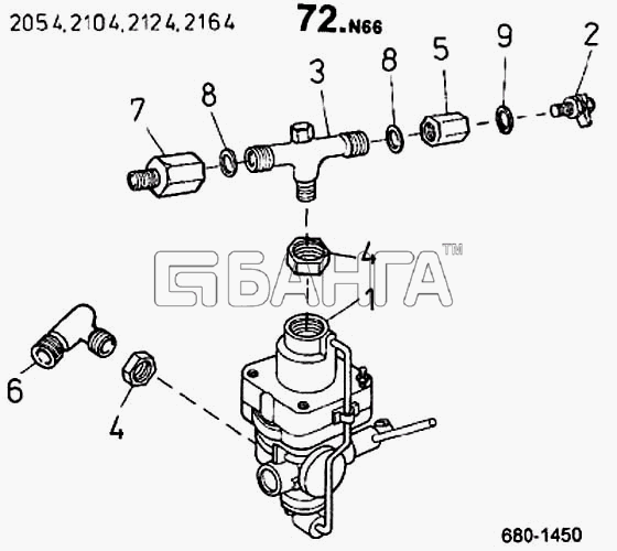 ТАТРА 815-2 EURO II Схема Регулятор нагрузочный (680)-848 banga.ua