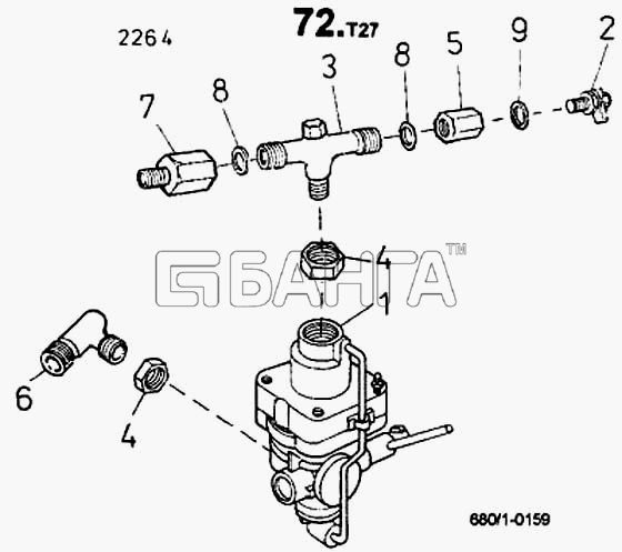 ТАТРА 815-2 EURO II Схема Регулятор нагрузочный (680 1)-854 banga.ua
