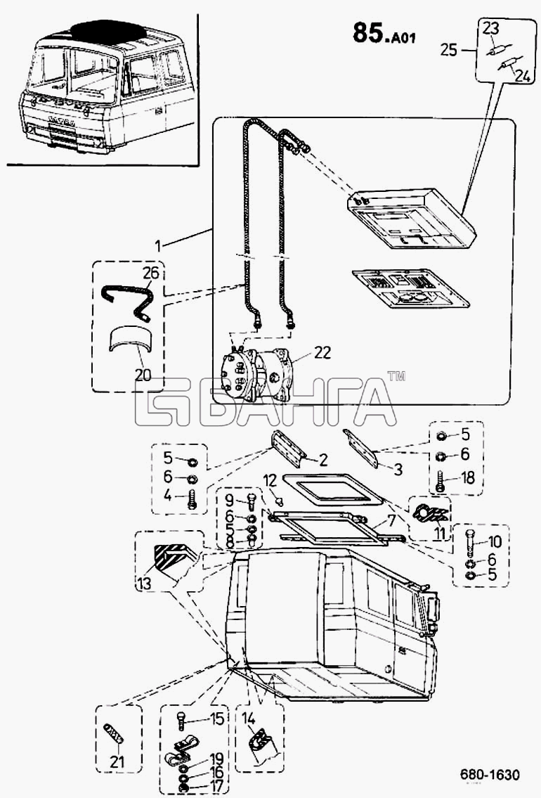 ТАТРА 815-2 EURO II Схема Кондиционер (680)-181 banga.ua