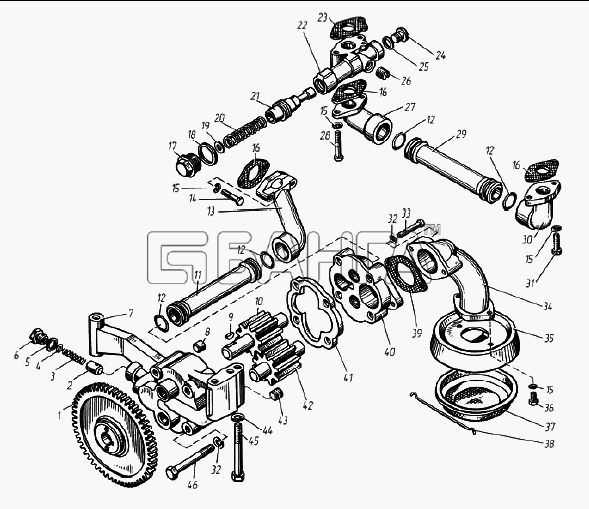 ТМЗ Дизели ТМЗ-8421 - 85227 Схема Насос масляный-15 banga.ua
