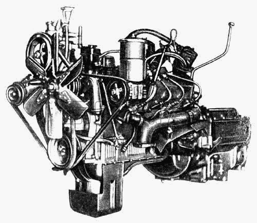 УралАЗ УРАЛ-375 Схема Двигатель в сборе (Рис. 6)-34 banga.ua